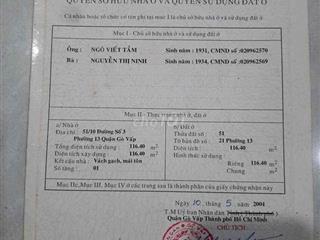 Bán đất đường số 3, phường 13, GV