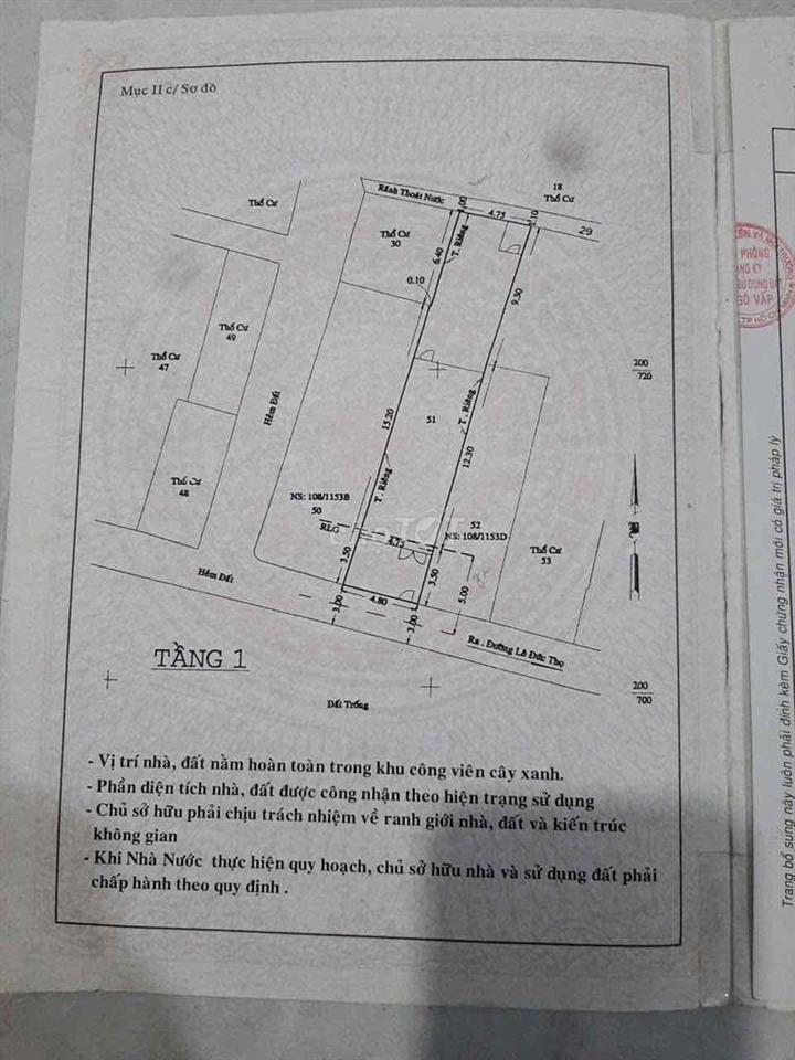 Bán đất đường số 3, phường 13, GV