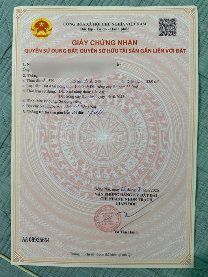 Chính chủ cần bán gấp đất mt Hùng Vương giá siêu rẻ