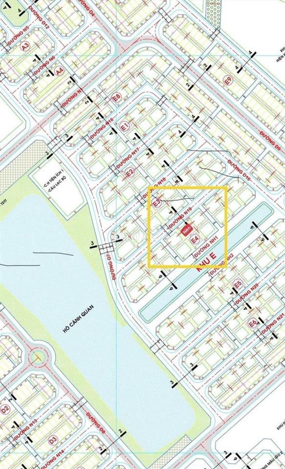 Bán Nền Biệt Thự 225m2 đường N19 KDC Nam Long 2 CENTRAL LAKE CẦN THƠ