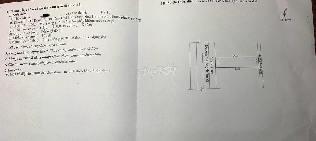 Cần bán đất Đông Hải 12