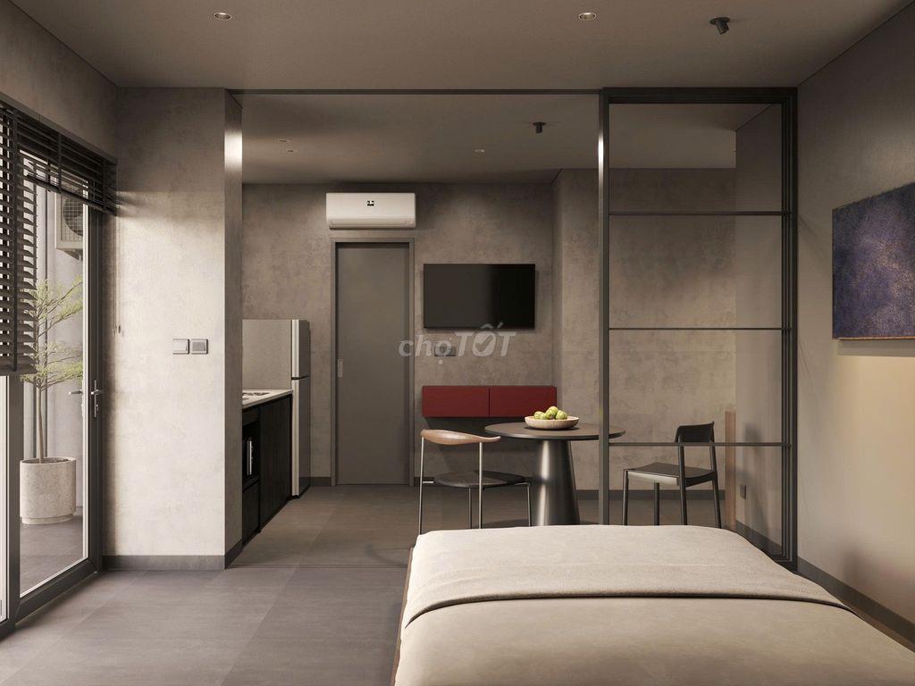 Căn Hộ Studio - Vách Kính Hiện Đại - Full Nội Thất - Trung Sơn Gần Q1,