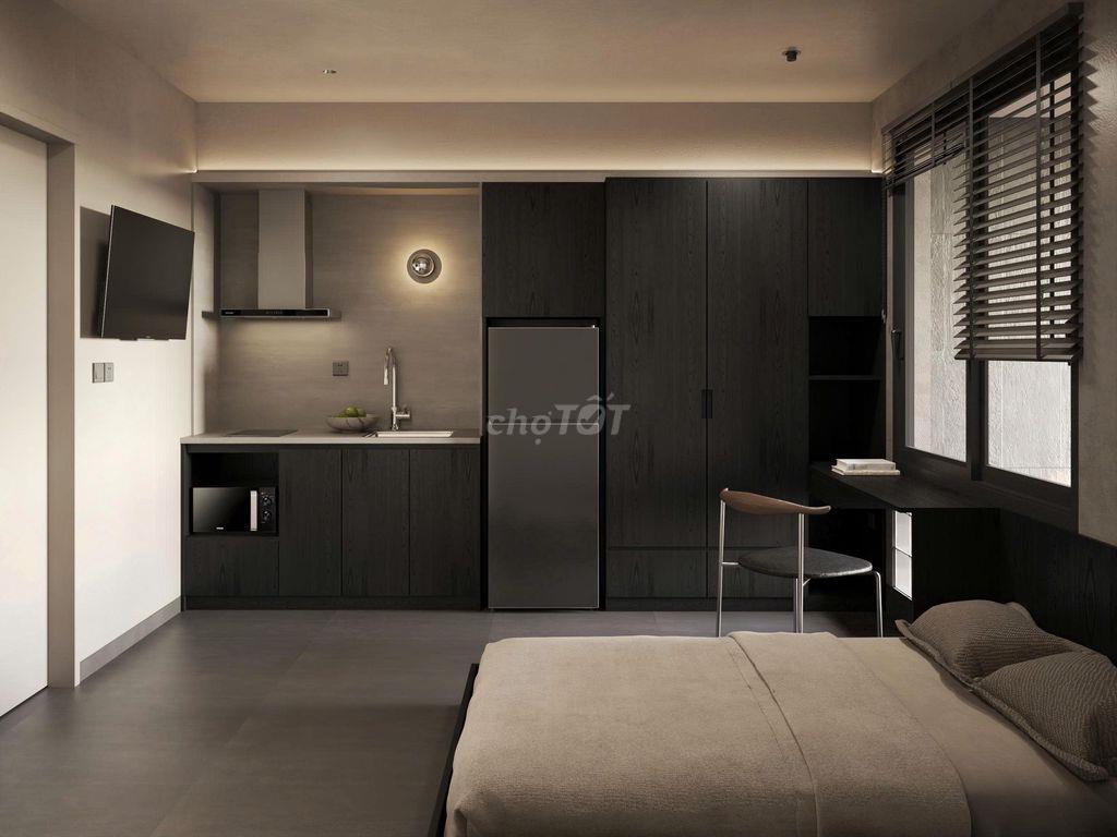 Căn Hộ Studio - Vách Kính Hiện Đại - Full Nội Thất - Trung Sơn Gần Q1,