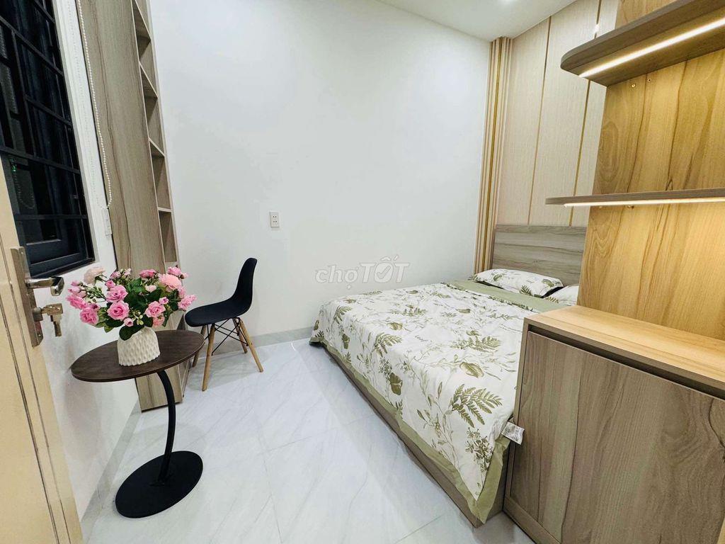 NHÀ MỚI LÔ GÓC.HXH 7M . 4 TẦNG  QUANG TRUNG FUN NỘI THẤT .6P CHỈ 6.6 💵