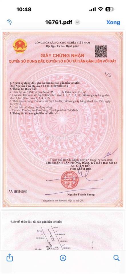 ĐẤT GIÁ RẺ NGAY CHỢ CẦU ĐỒNG NGÃ TƯ GA Q12