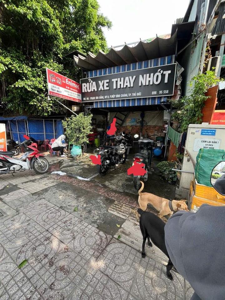 SANG MẶT BẰNG RỬA XE MẶT TIỀN ĐƯỜNG PHẠM VĂN ĐỒNG