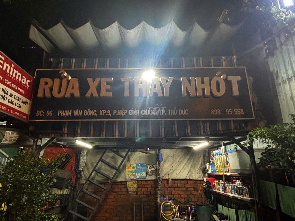 SANG MẶT BẰNG RỬA XE MẶT TIỀN ĐƯỜNG PHẠM VĂN ĐỒNG