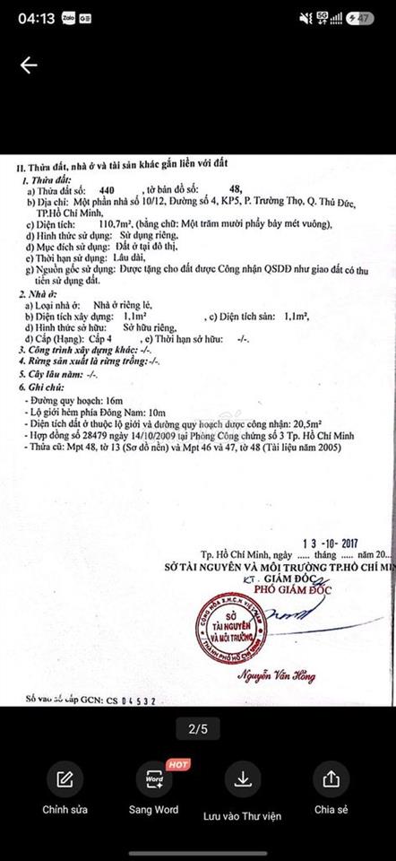 bán đất Trường Thọ Thủ Đức 