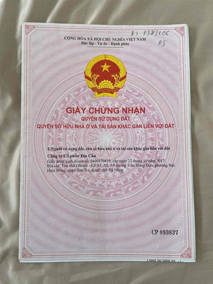 Bán đất 100m² Hòa Quý – Ngũ Hành Sơn, Đà Nẵng – Sổ riêng