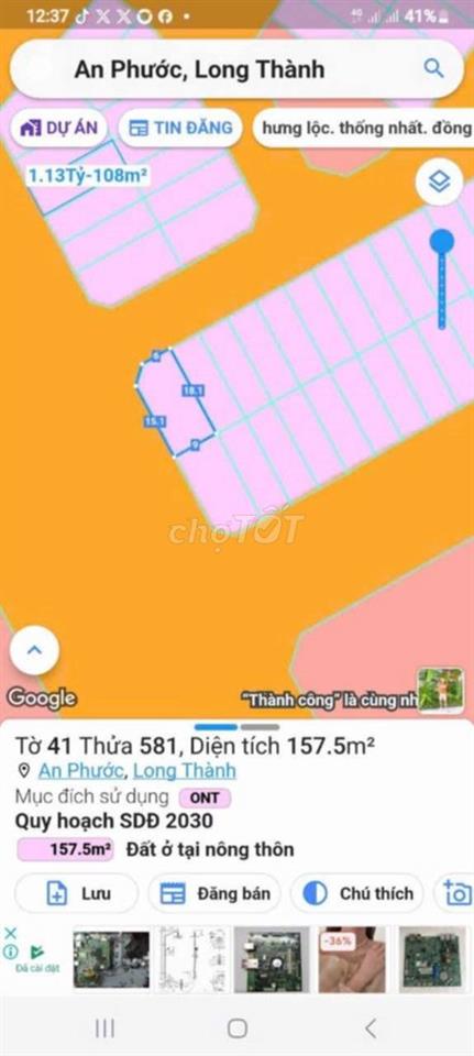 Chính chủ bán lô góc 2 mặt tiền 157.5m2 đất lô góc Thung lũng xanh