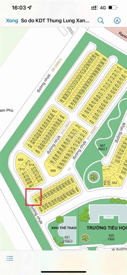 Chính chủ bán lô góc 2 mặt tiền 157.5m2 đất lô góc Thung lũng xanh