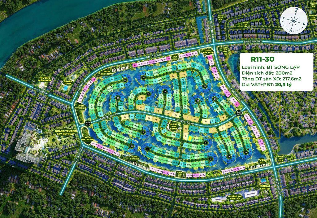 Biệt Thự Đảo Song Lập Góc liền kề Island Clubhouse 