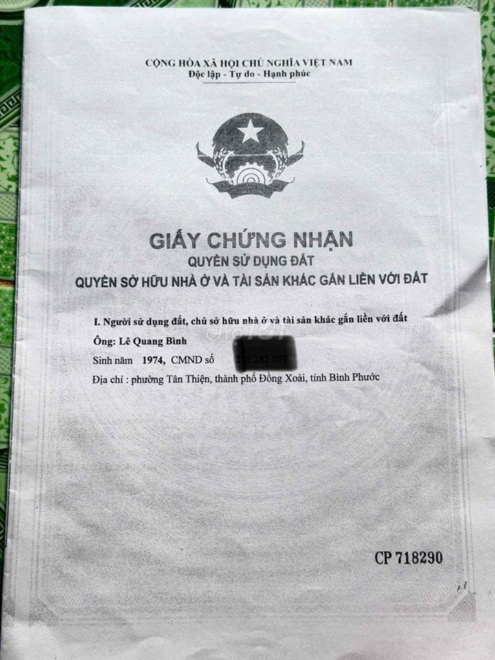 Đất thổ cư Đồng Xoài, phù hợp sinh sống, đàu tư lâu dài