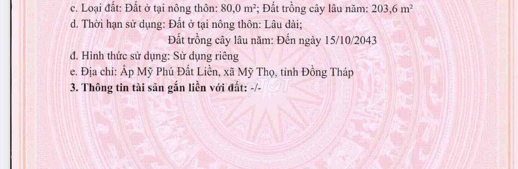 Bán đất nền Ấp Mỹ Phú Đất Liền