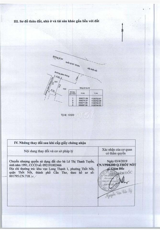 Bán nhà trung tâm phường Thốt Nốt, vị trí gần chợ, lợi thế kinh doanh
