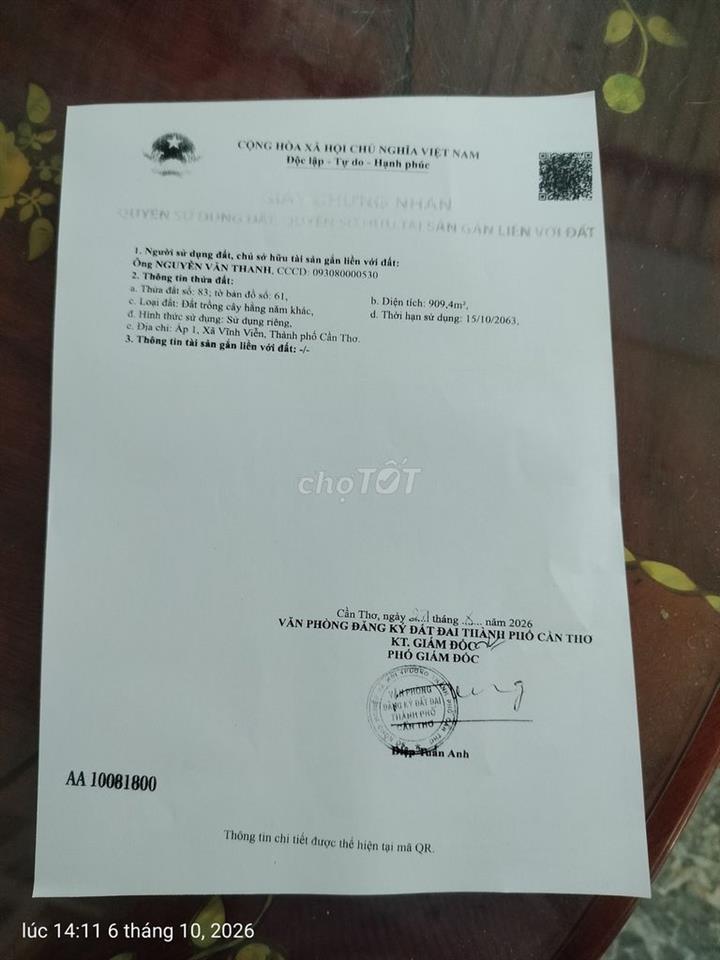 Chính chủ bán đất ở hoặc kinh doanh