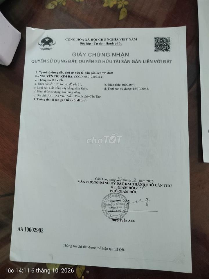 Chính chủ bán đất ở hoặc kinh doanh