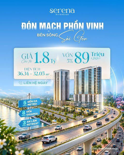 Vốn 700tr(20%) sở hữu 2PN view Landmark, rẻ hơn Thảo Điền, ck 12.9%