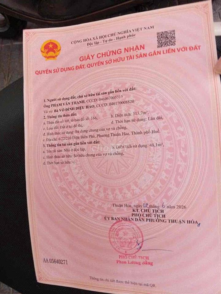Bán Nhà 2 Mặt Tiền Kiệt Lê Đình Thám