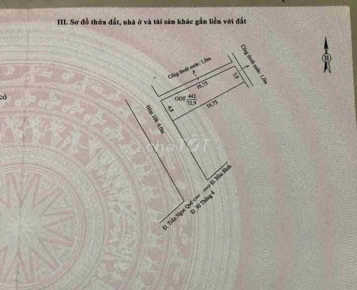 BÁN NHÀ HẺM 108 đường 30/4 - NINH KIỀU - CẦN THƠ