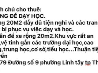 Cho thuê phòng để dạy học