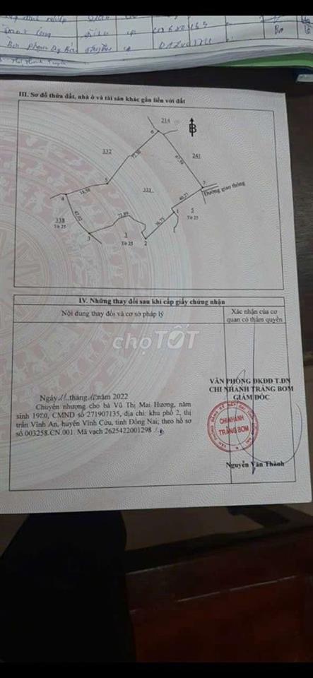cc cần bán đất