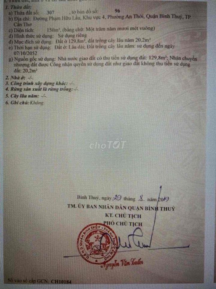 BÁN ĐẤT NỀN