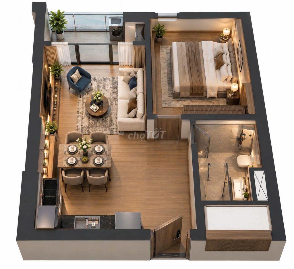 🔥 ĐỘC QUYỀN CĂN HỘ CAO CẤP 1BR FULL GIÁ CHỈ 1.9 TỶ SUN FOURS 🔥