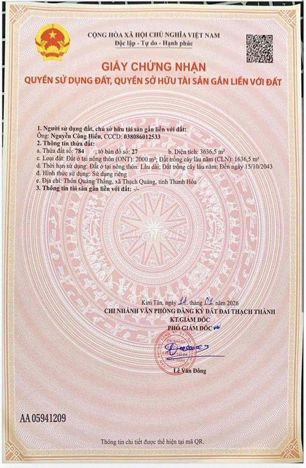 Quỹ năm trong Khu Vực Dân Cư Hiện Hữu