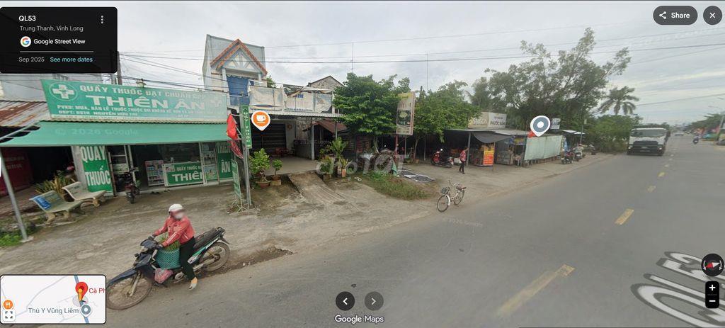 BÁN ĐẤT MẶT TIỀN QUỐC LỘ 53 – ĐỐI DIỆN CHỢ XÃ TRUNG THÀNH, VŨNG LIÊM