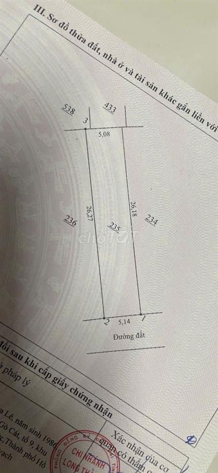 CHÍNH CHỦ CẦN BÁN GẤP