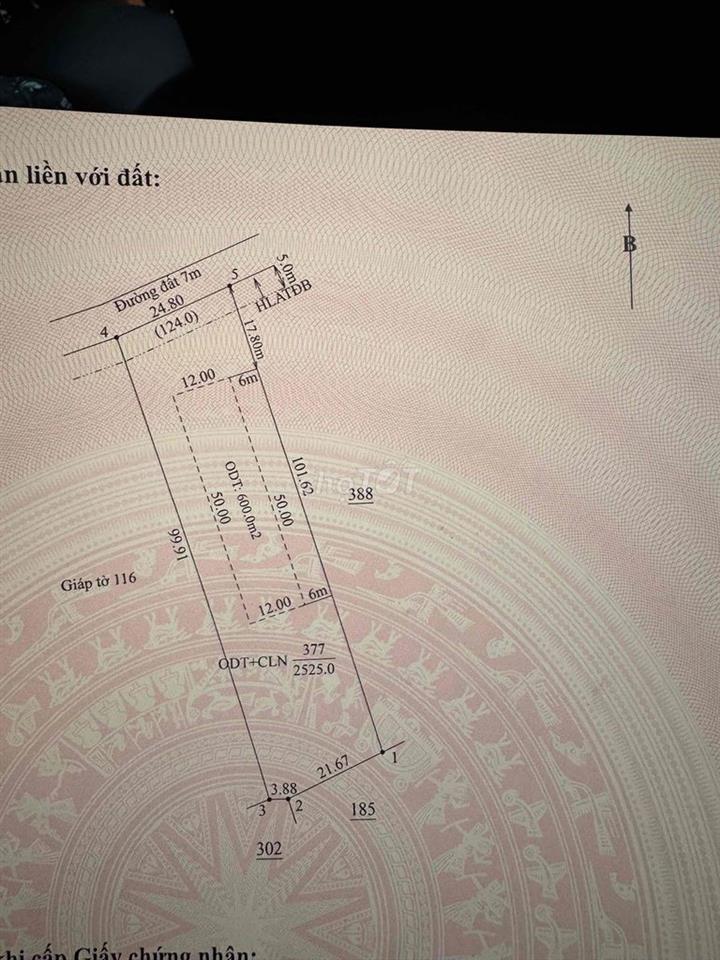 Đất tại An Điền 72 diện tích 4000m Đặc Biệt có 1200m Thổ Cư