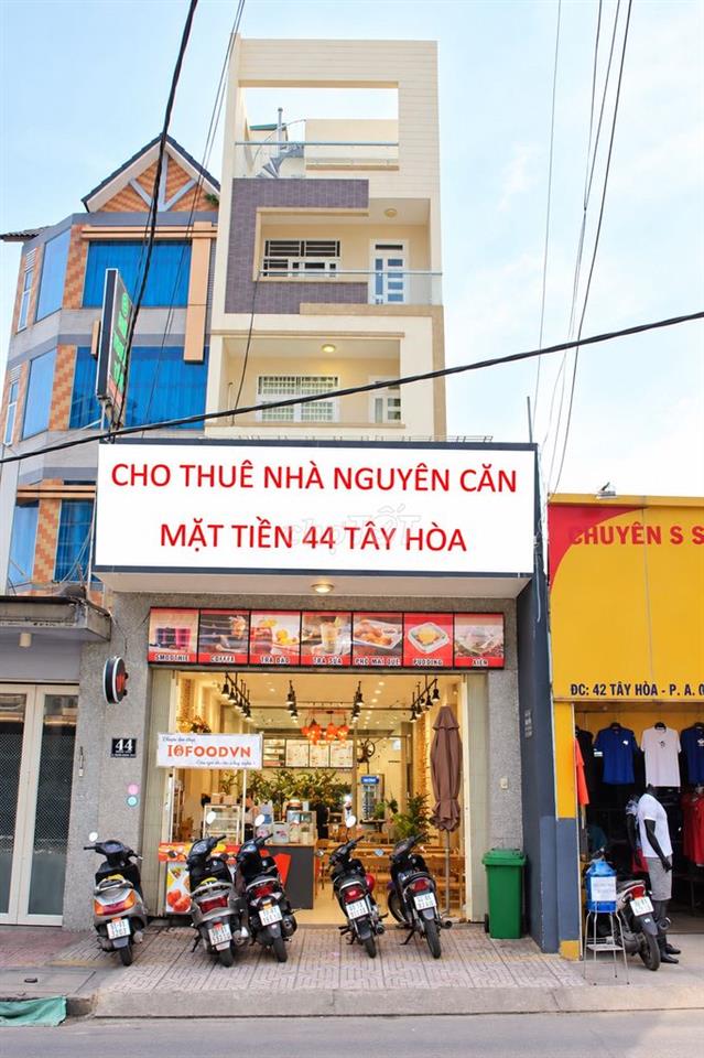 CHO THUÊ NGUYÊN CĂN MẶT TIỀN ĐƯỜNG TÂY HÒA 420m2 1TR4L