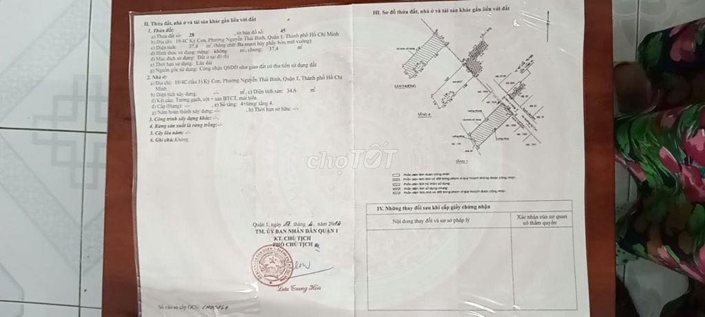 Nhà riêng Q1 Ký Con-căn 35m² tầng 3-Sổ Hồng Riêng-Nhà trống ở ngay