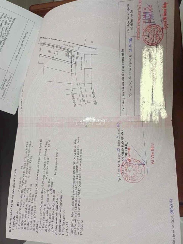 Bán nhà p15,quận 8