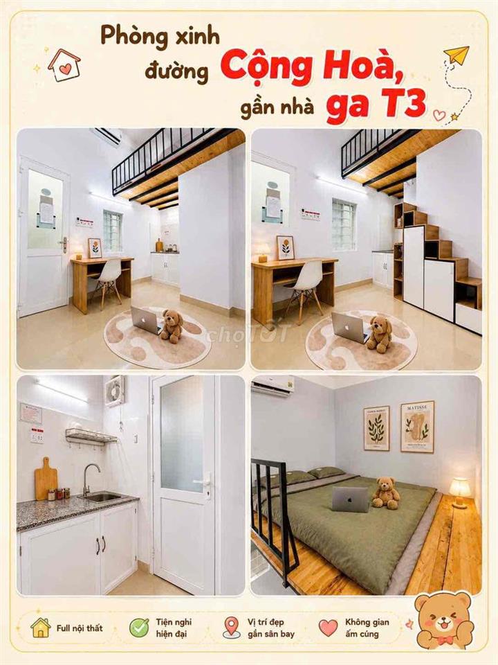 🔥 Duplex Full Nội Thất | Bếp, WC Riêng, Thang Máy – Khu Vực Cộng Hòa 🔥