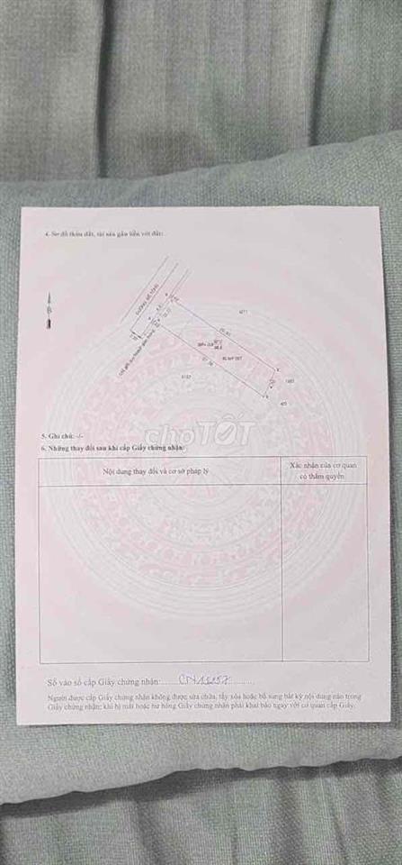 Cần bán lô đất mặt tiền hẻm đường 6 m