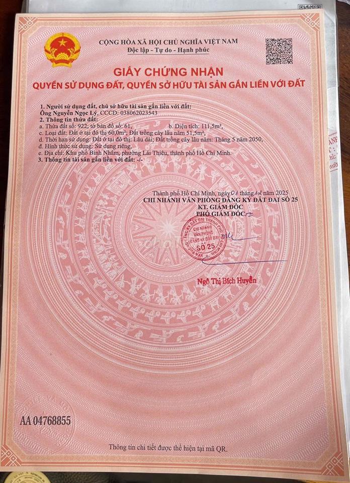 Bán Đất Thổ cư sát bên KCN gần siêu thị Aeon