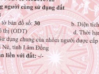 Bán đất nền 147.6m2 full thổ, Mũi Né. Hướng Nam, nở hậu