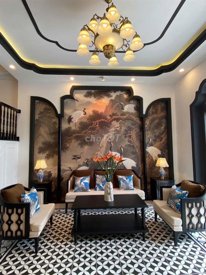 nhà mới xây, phong cách Đông Dương, full nội thất