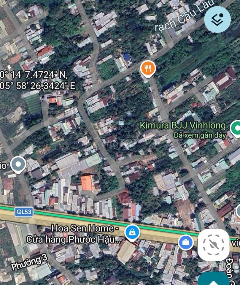BÁN ĐẤT MẶT TIỀN ĐƯỜNG PHÓ CƠ ĐIỀU P.3 TP. VĨNH LONG