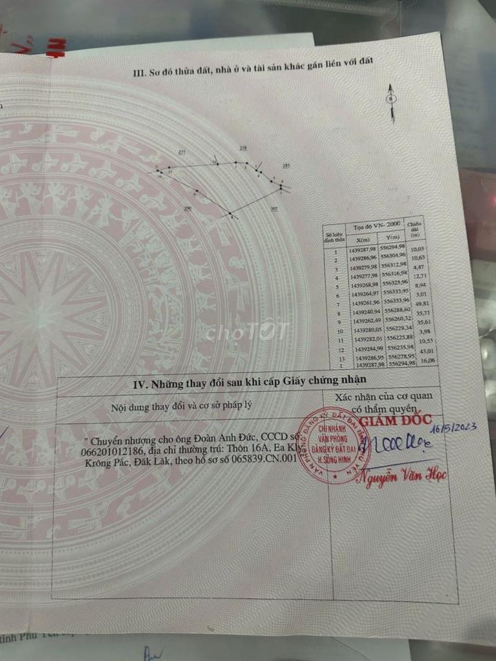 bán 2700m đất rẫy phú yên. 90tr có thương lượng. có hoa hồng cho MG