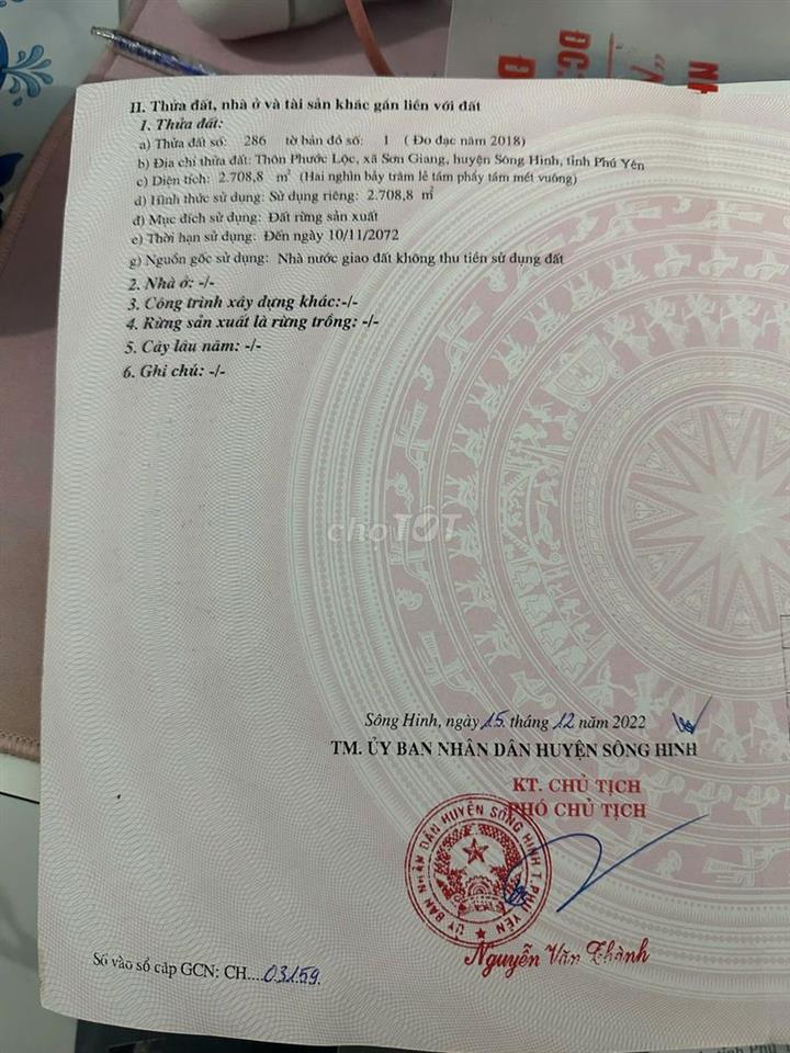 bán 2700m đất rẫy phú yên. 90tr có thương lượng. có hoa hồng cho MG