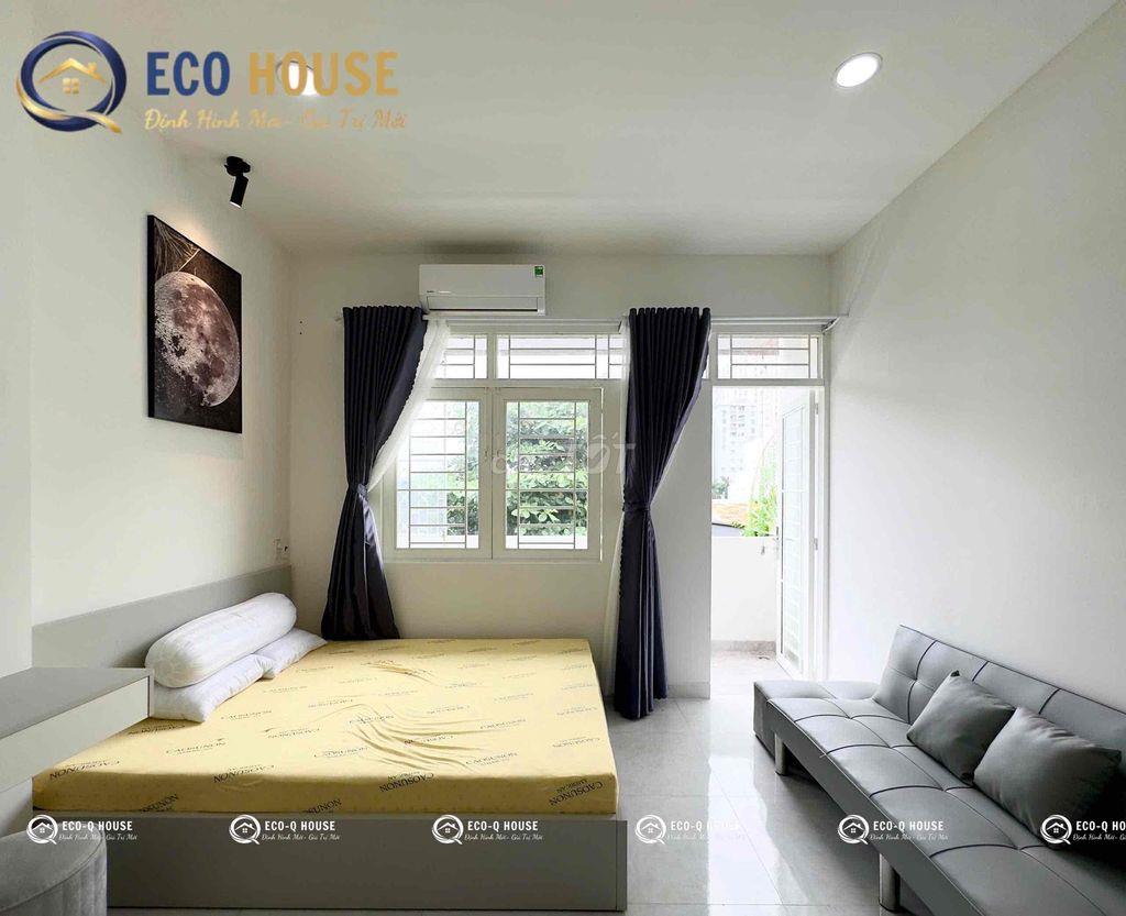 🔥TRỐNG SẴN CĂN HỘ MINI 1 PN - BAN CÔNG - FULL NỘI THẤT - TÁCH BẾP
