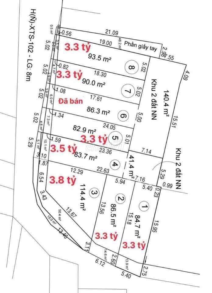 CẦN BÁN SĨ LẺ 7 LÔ ĐẤT  Nguyễn văn bứa 1/ lê thị kim