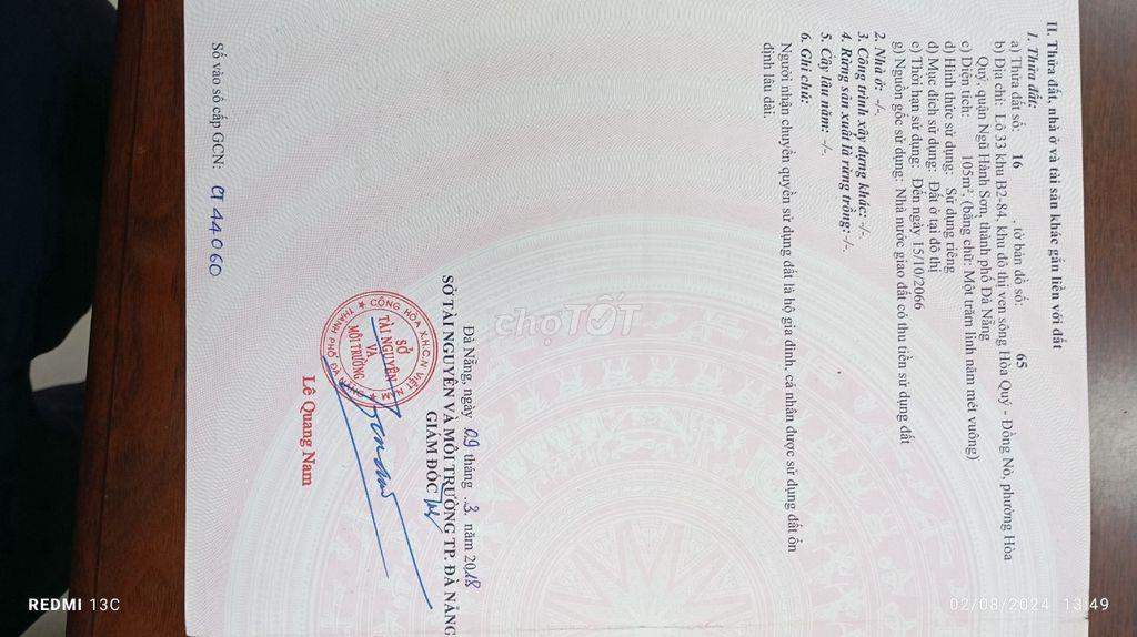 Chính chủ bán đất An Hải 9