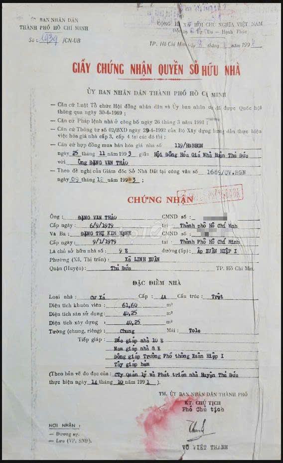 Cần bán nhà hẻm QL1K, ngay trường tiểu học Xuân Hiệp.