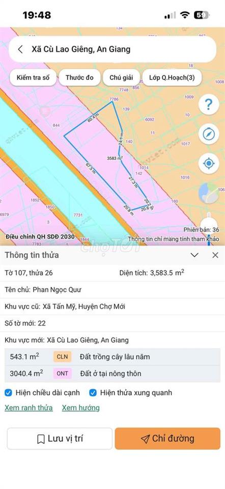 ĐẤT MẶT TIỀN KÊNH XÁNG 3734m2