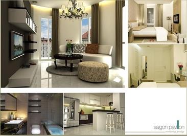 Cho thuê căn hộ Saigon Pavillon, Quận 3, Duplex 180m2, 4PN, giá 45 tr