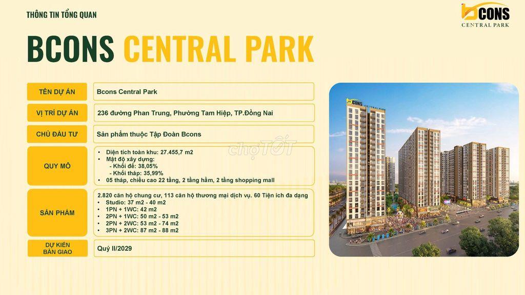 Bán căn hộ Bcons Central Park Tam Hiệp Biên Hòa giá ***